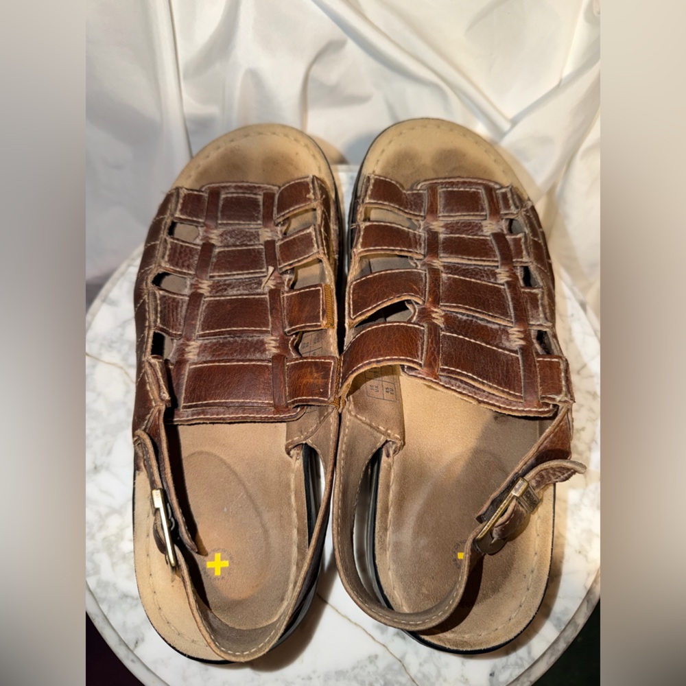 VINTAGE Dr. Martens Brown Men's Leather Fisherman Sandals Sz Eu 45/ US 11